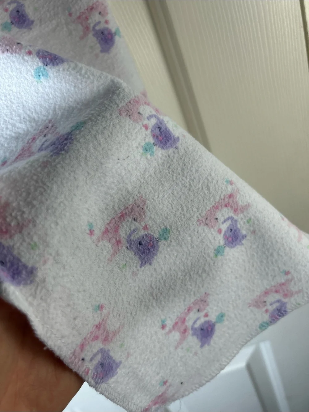 Pink Giraffe Purple Elephant Baby Receiving Blanket Flannel Blue Bird Flowers